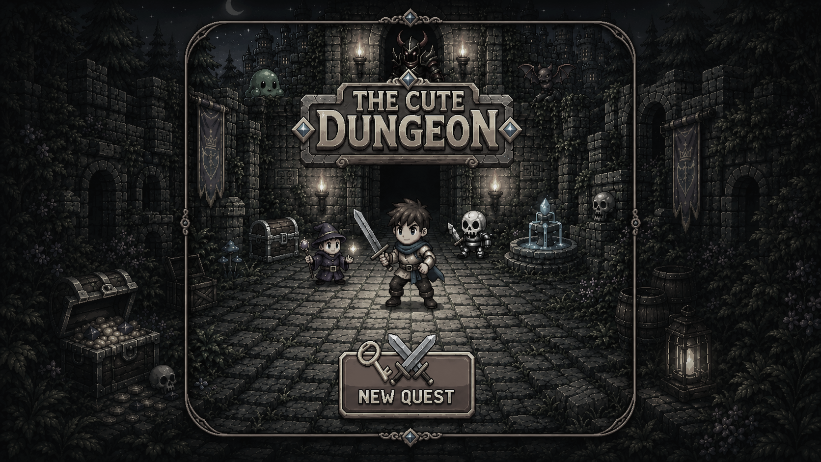 Cute Dungeon home screen art